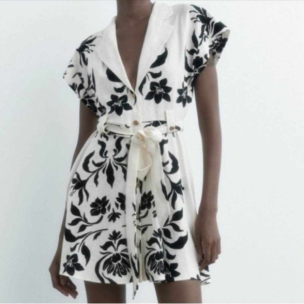 Zara Floral Button Dress